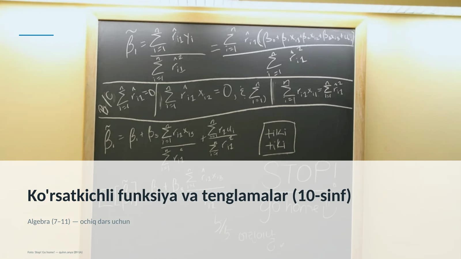 Ko'rsatkichli funksiya va tenglamalar (10-sinf)