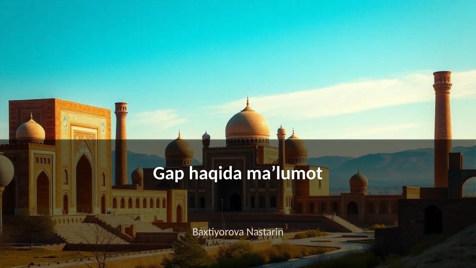 Gap haqida maʼlumot