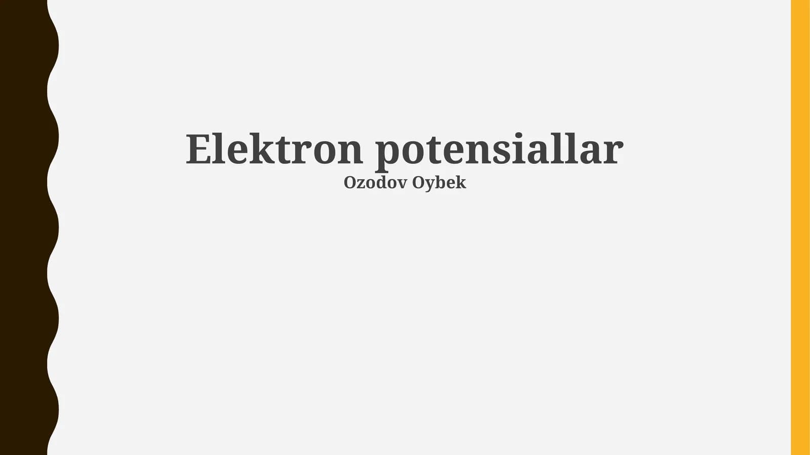 Elektron potensiallar