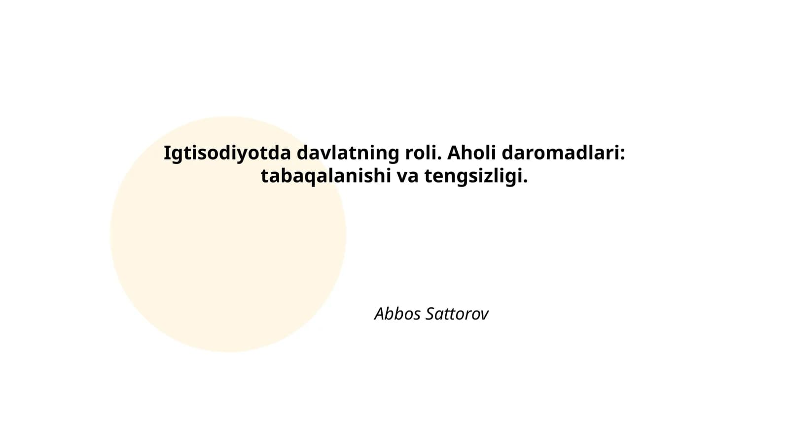 Davlatning iqtisodiyotdagi roli