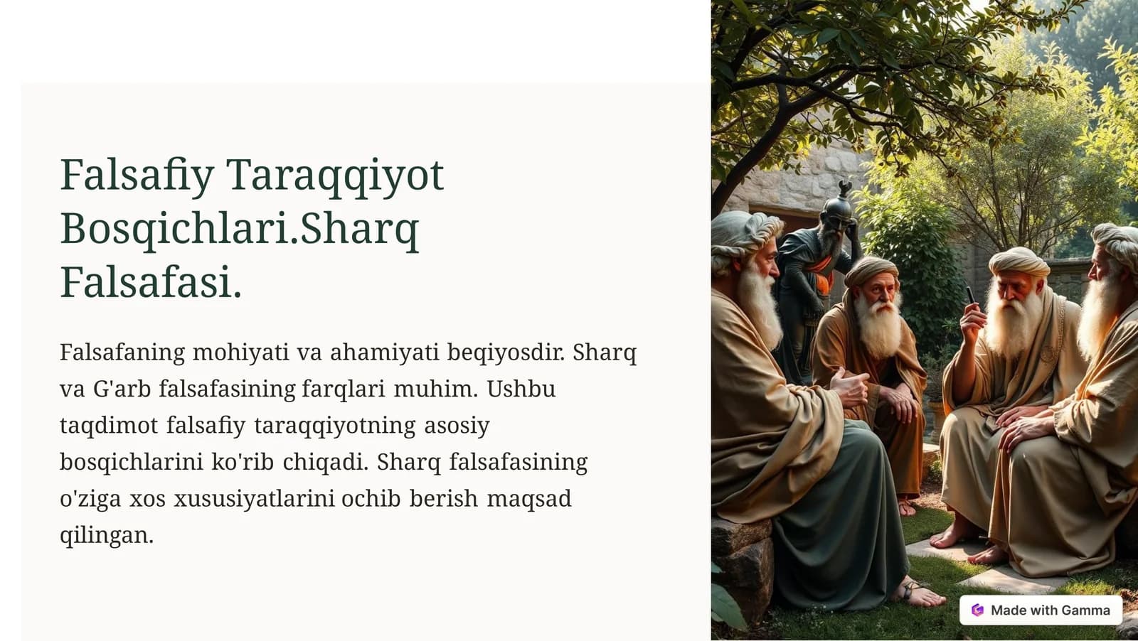 Falsafiy Taraqqiyot Bosqichlari