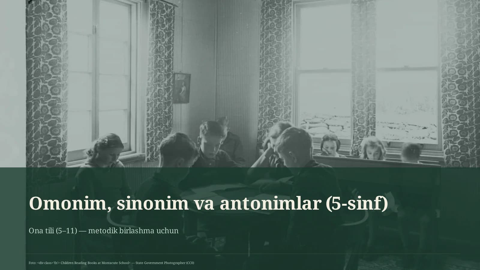 Ona tili (5–11) — metodik birlashma uchun
