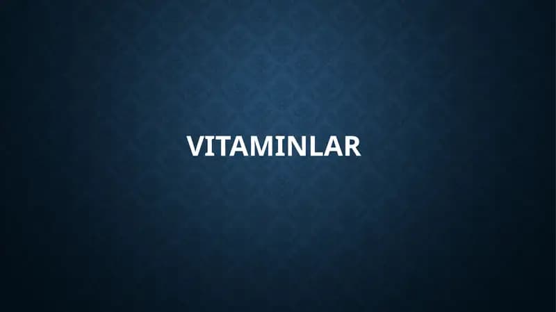 Vitaminlar