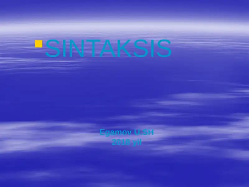 SINTAKSIS