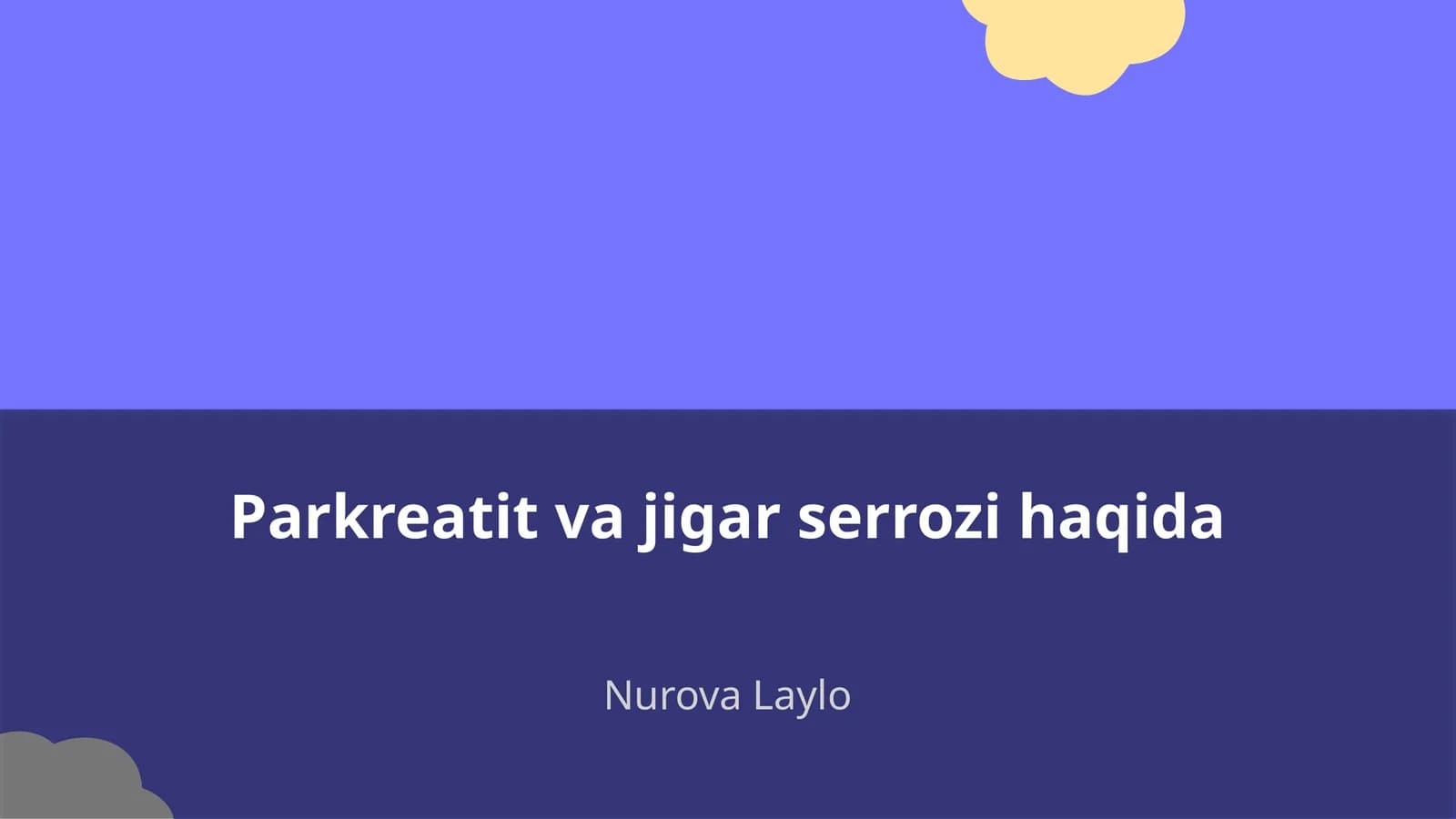 Parkreatit va jigar serrozi haqida