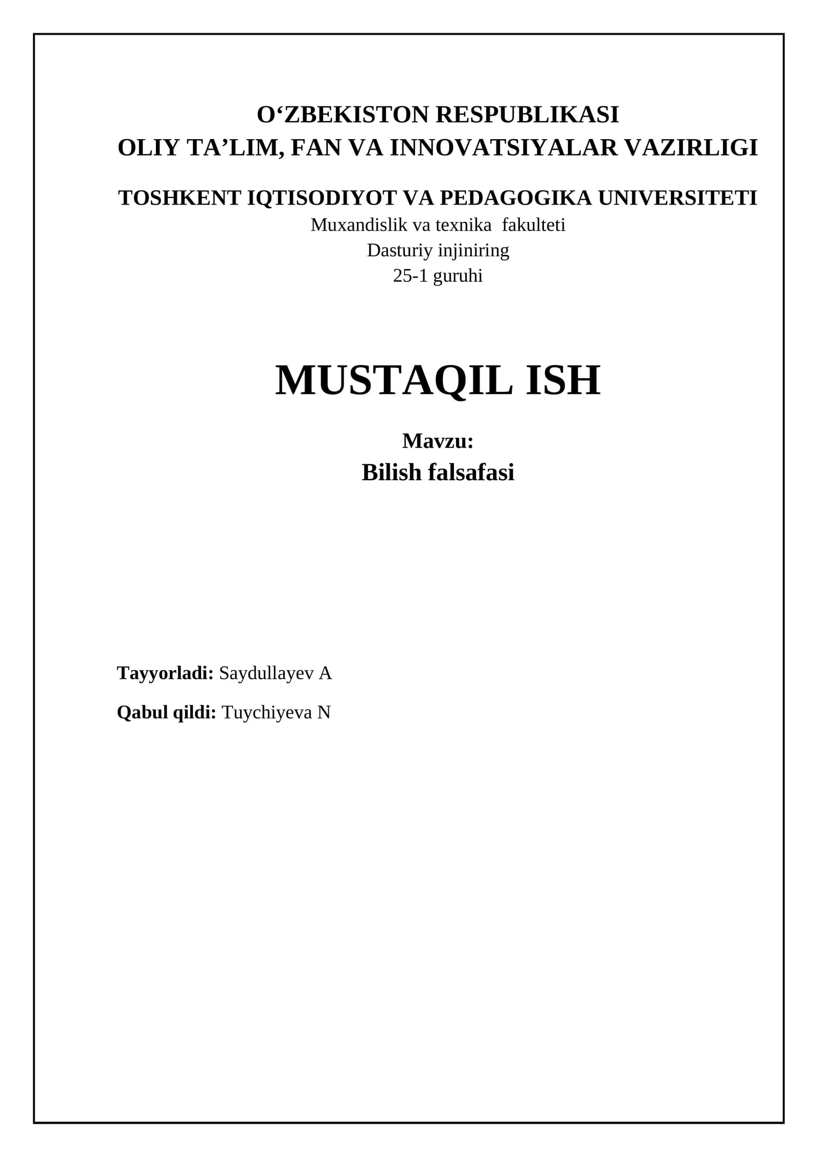 Bilim falsafasi