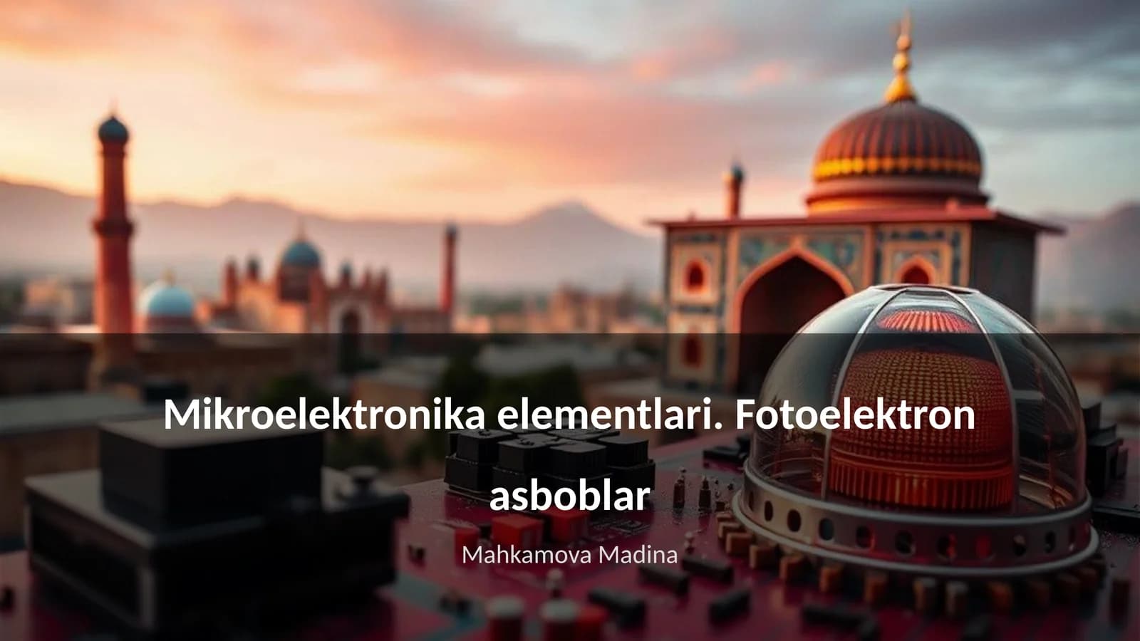Mikroelektronika elementlari. Fotoelektron asboblar