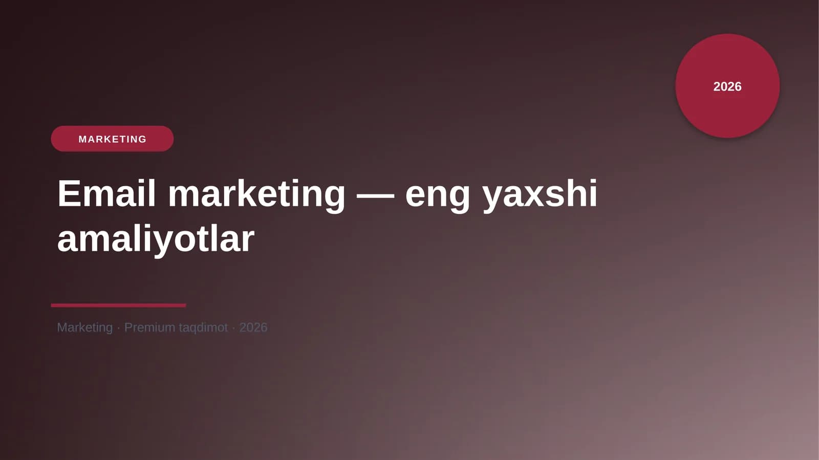 Email marketing — eng yaxshi amaliyotlar