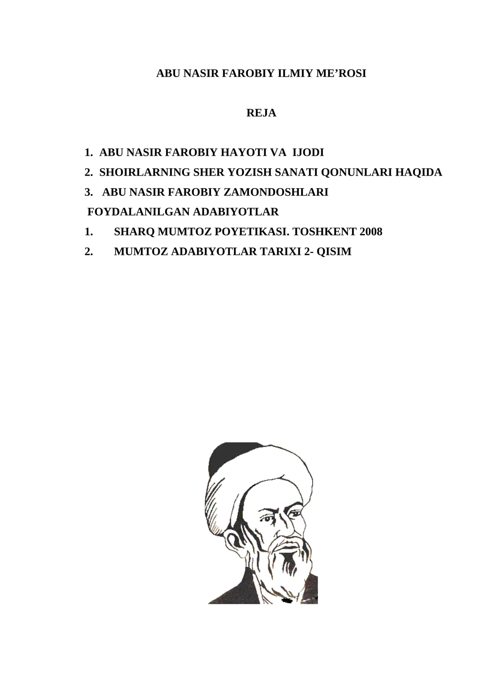 Abu NASIR FAROBIY ILMIY ME’ROSI