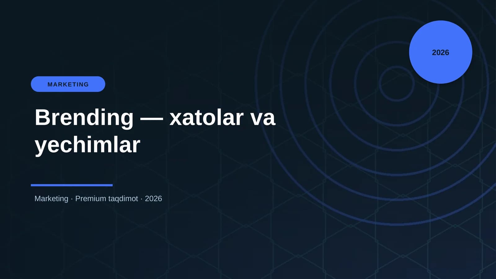 Brending — xatolar va yechimlar