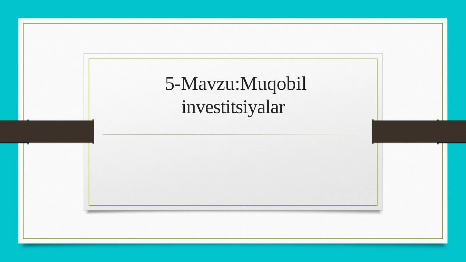 Muqobil investitsiyalar