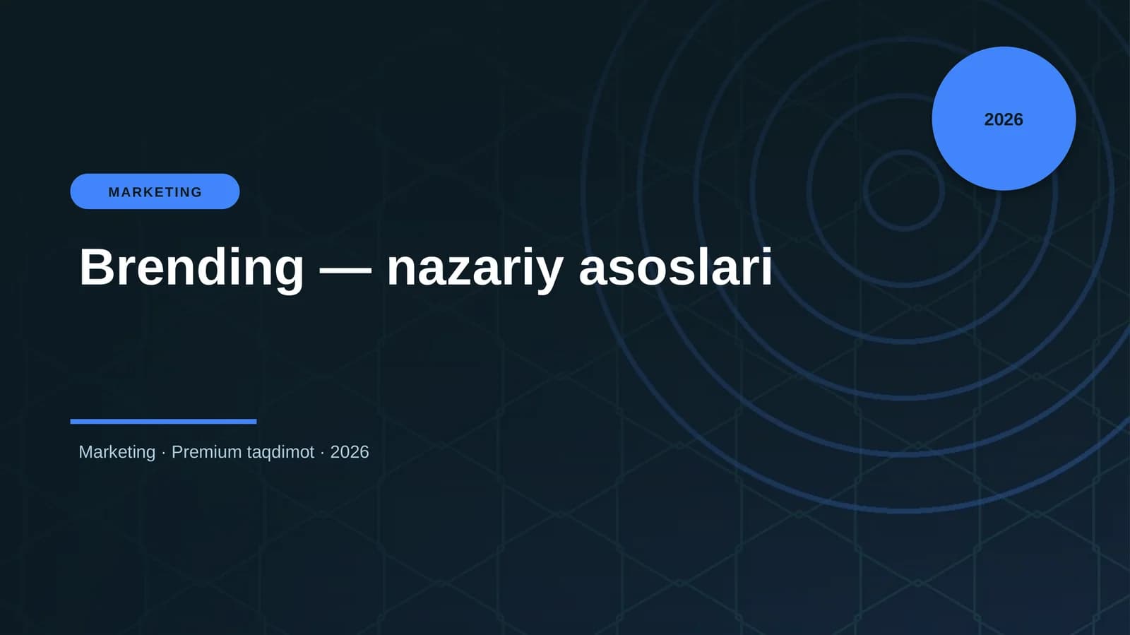 Brending — nazariy asoslari