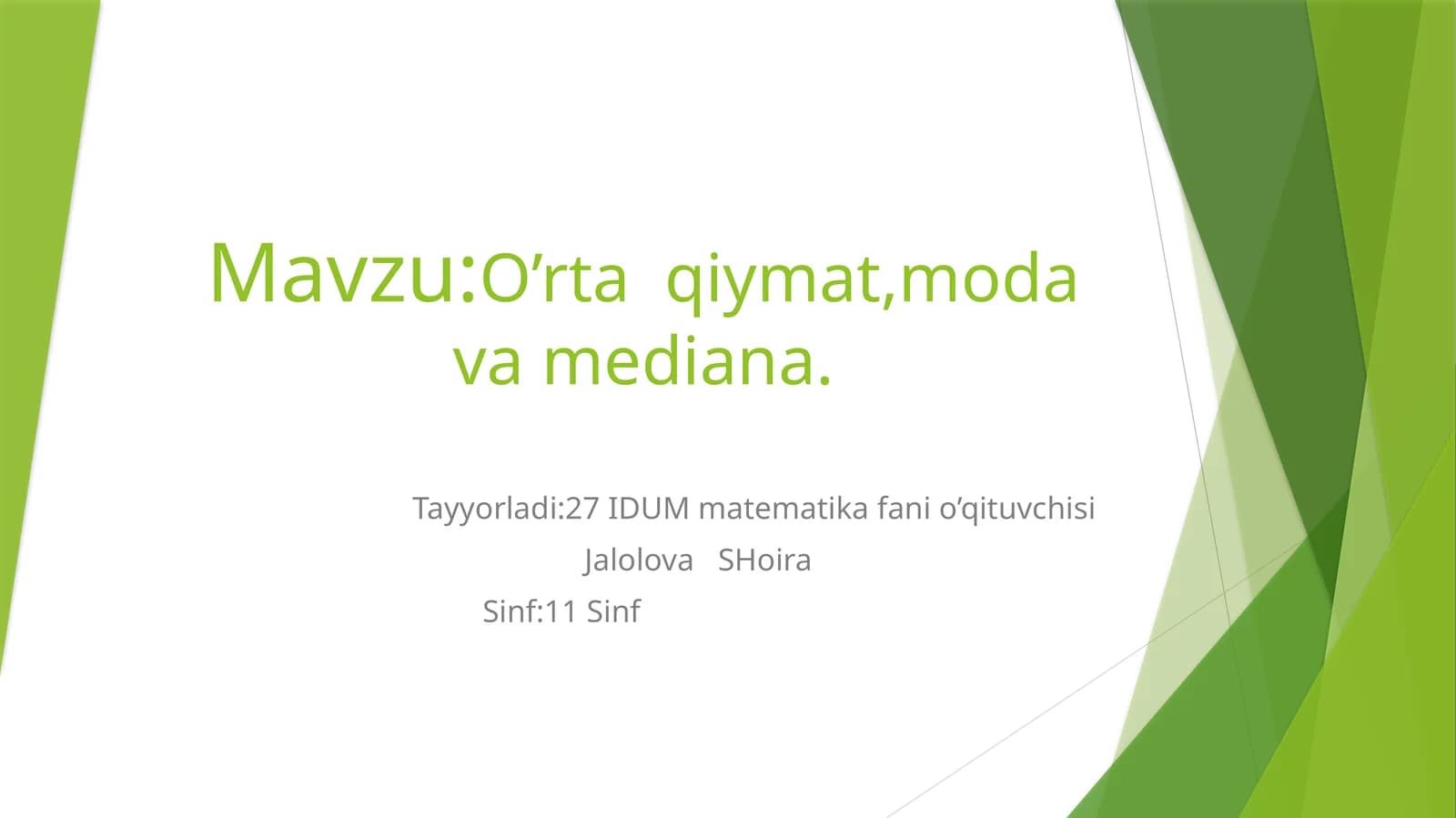 O’rtaqiymat, modavamediana