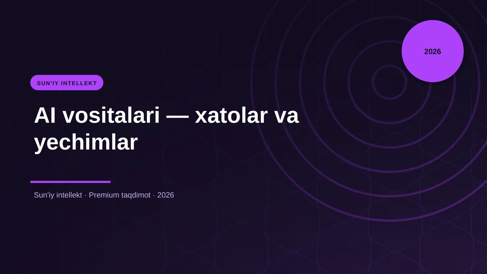 AI vositalari — xatolar va yechimlar