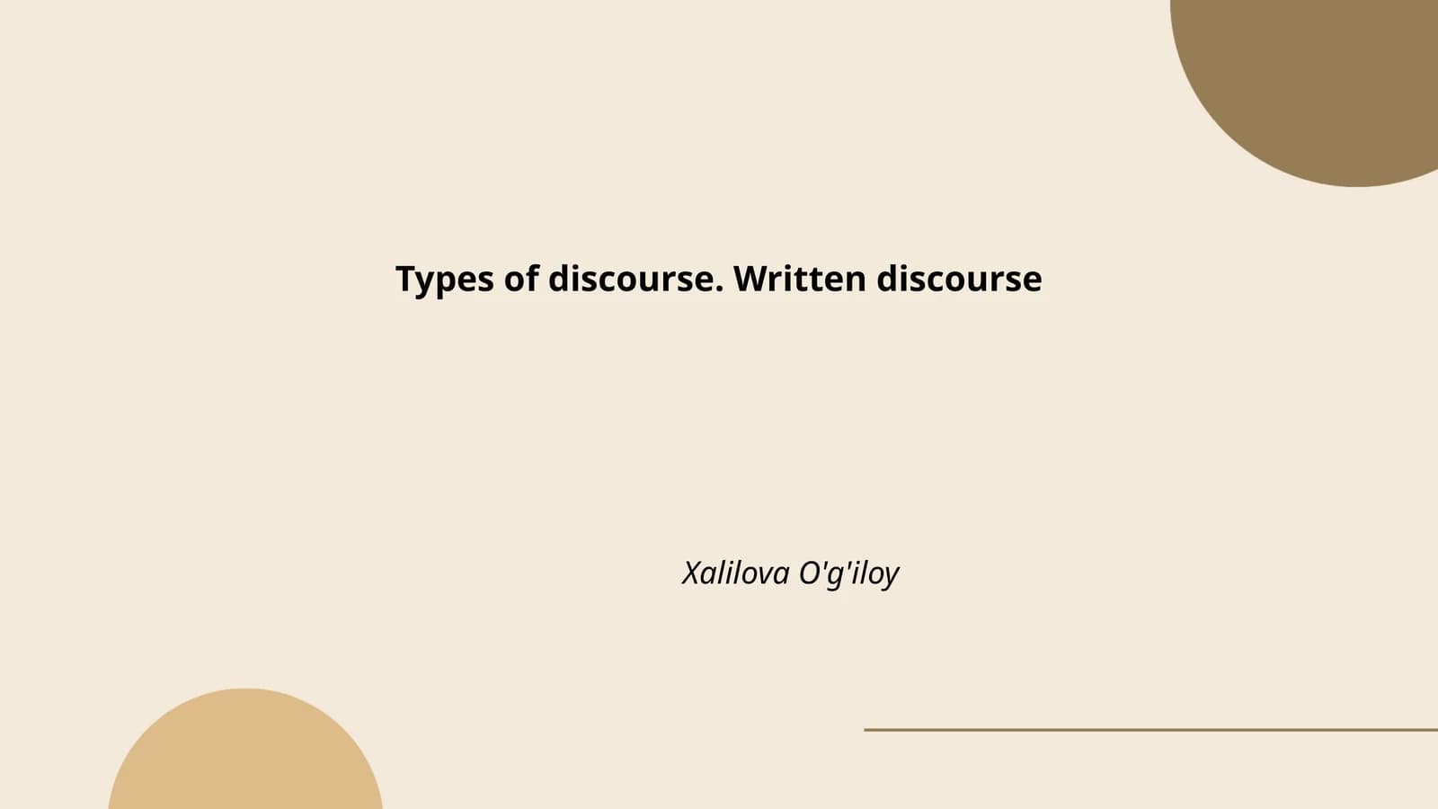 Narrative Discourse