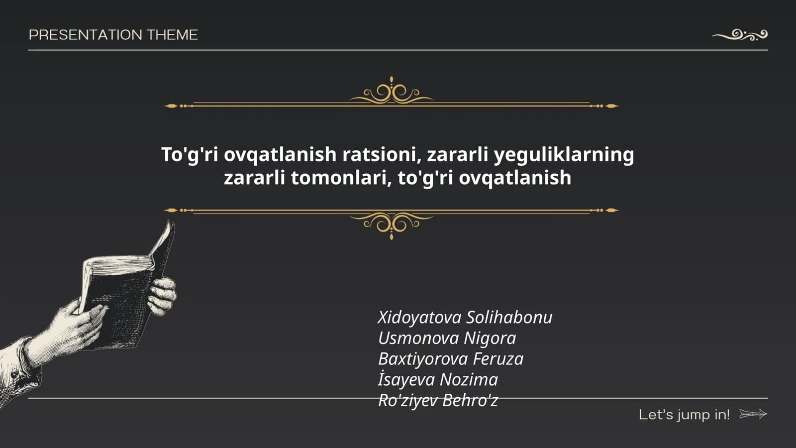 To'g'ri ovqatlanish