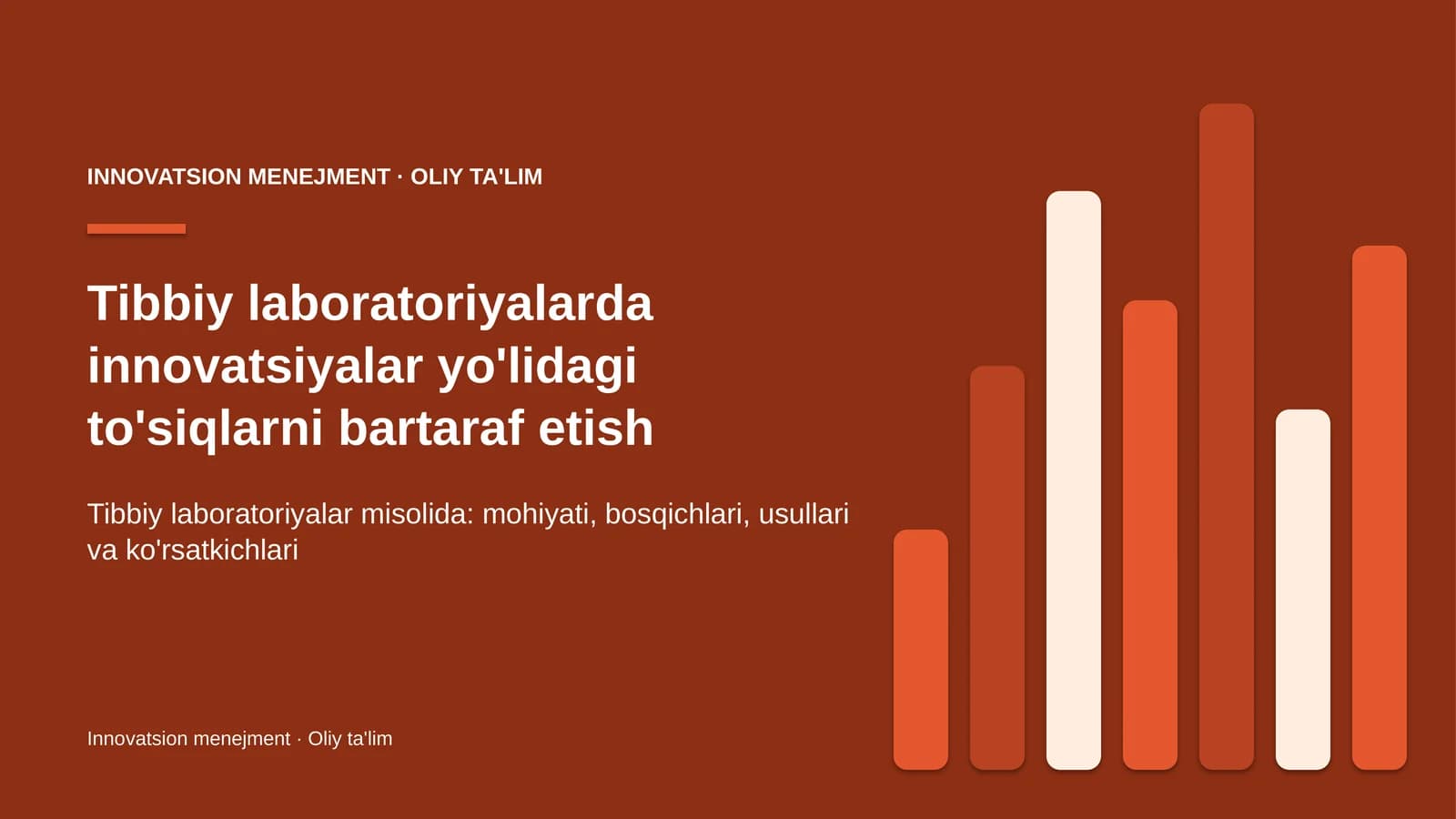 tibbiy laboratoriyalarda innovatsiyalar yo'lidagi to'siqlarni bartaraf etish 6367