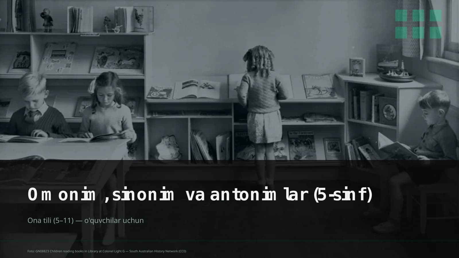 Omonim, sinonim va antonimlar (5-sinf)