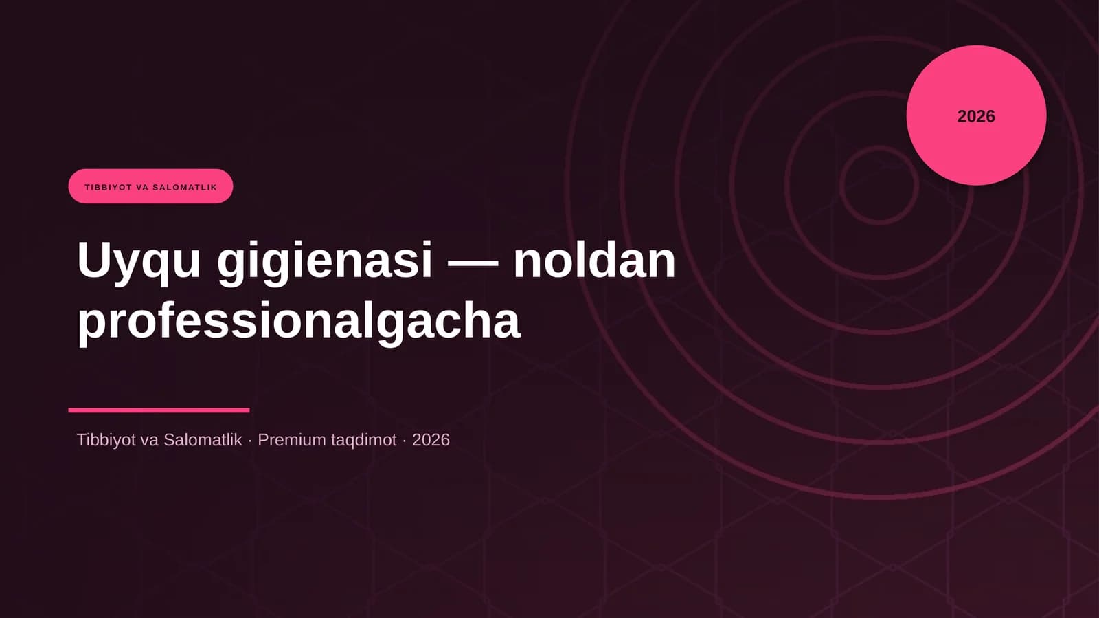 Uyqu gigienasi - noldan professionalgacha