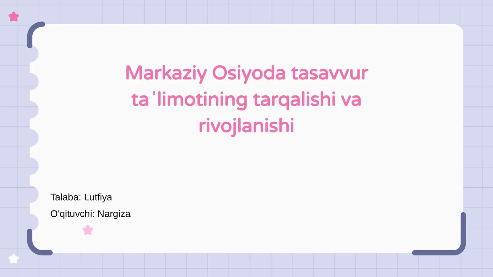 Markaziy Osiyoda tasavvur taʼlimotining tarqalishi va rivojlanishi