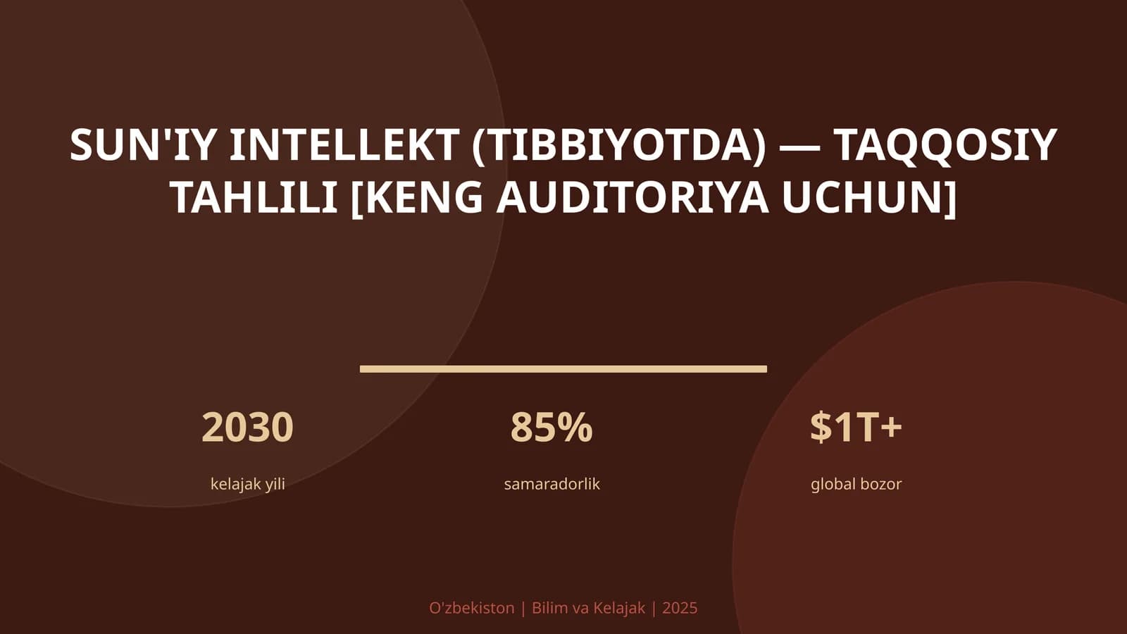 Sun'iy intellekt (tibbiyotda) — taqqosiy tahlili [keng auditoriya uchun]