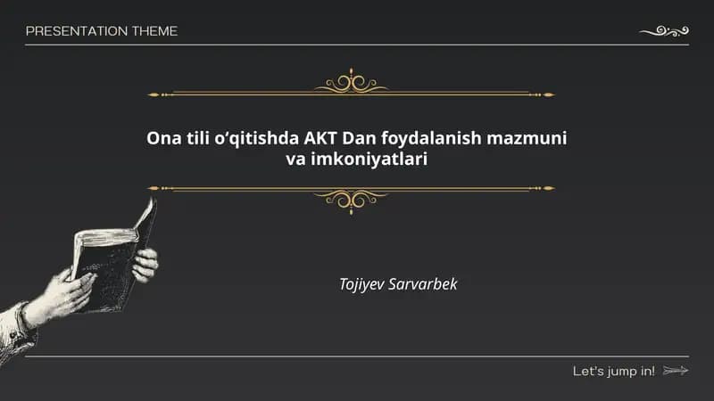 Ona tili oʻqitishda AKT Dan foydalanish mazmuni va imkoniyatlari