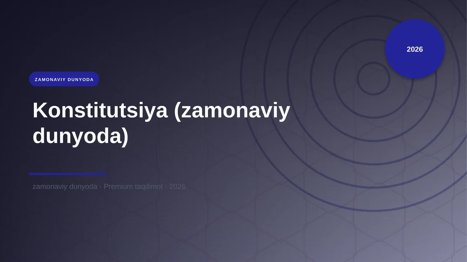 Konstitutsiya (zamonaviy dunyoda)
