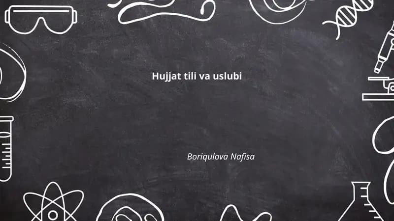Hujjat tili va uslubi