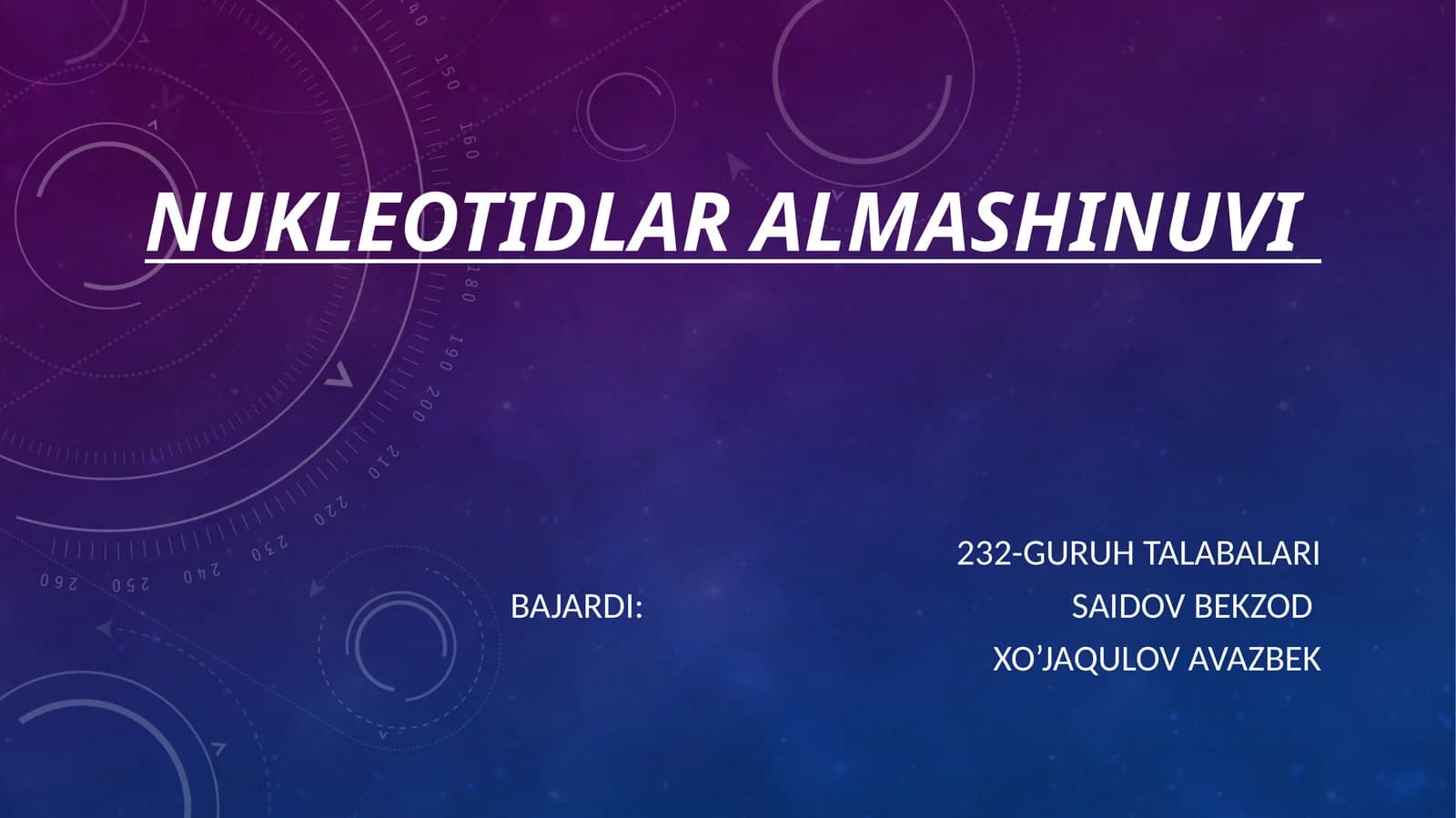 Nukleotidlar almashinuvi
