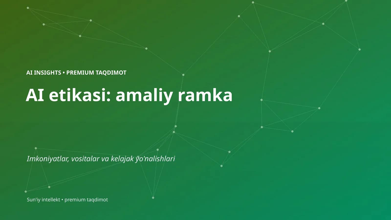 AI INSIGHTS • PREMIUM TAQDIMOT