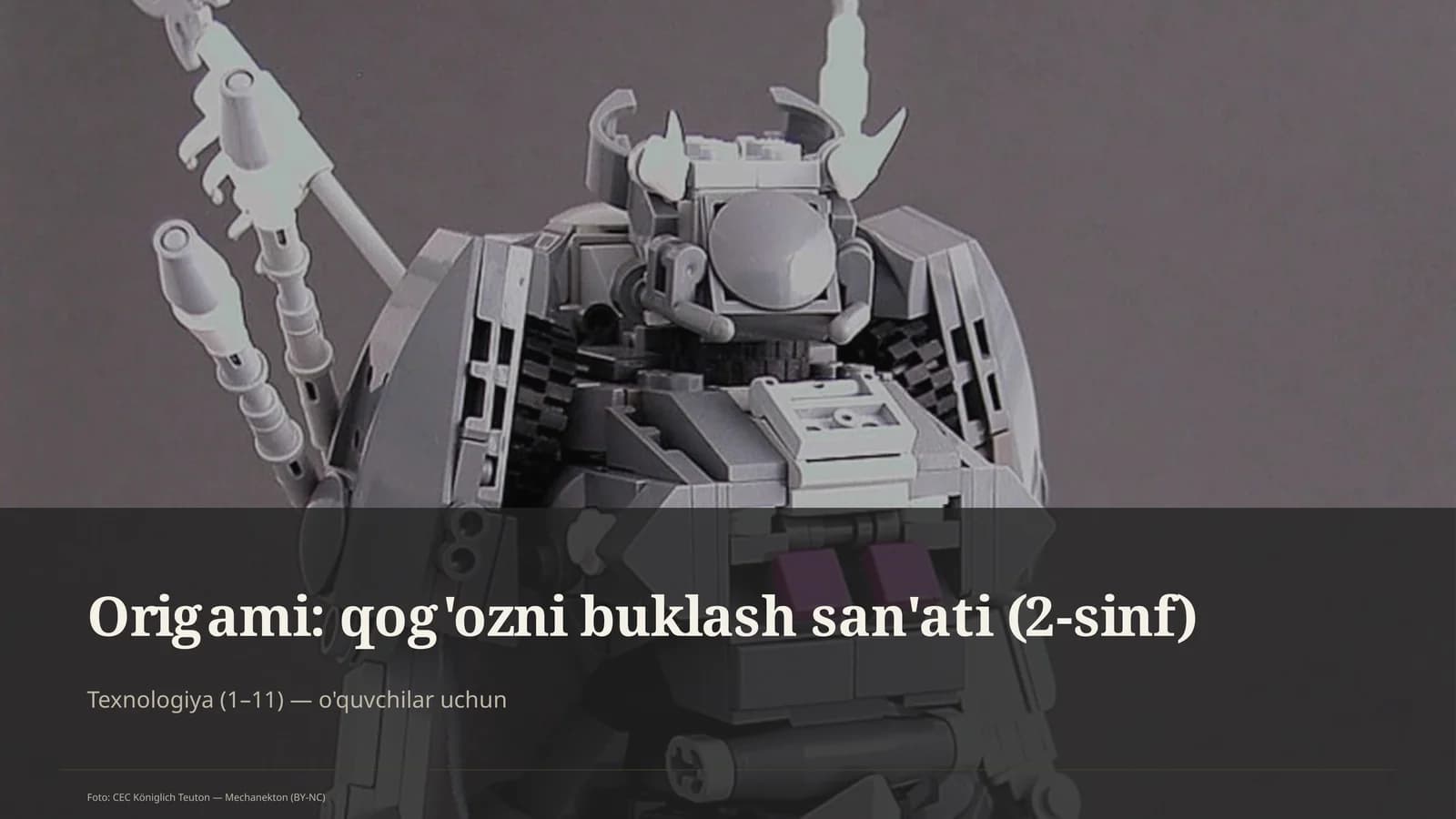 Qog'ozni buklash san'ati (2-sinf)