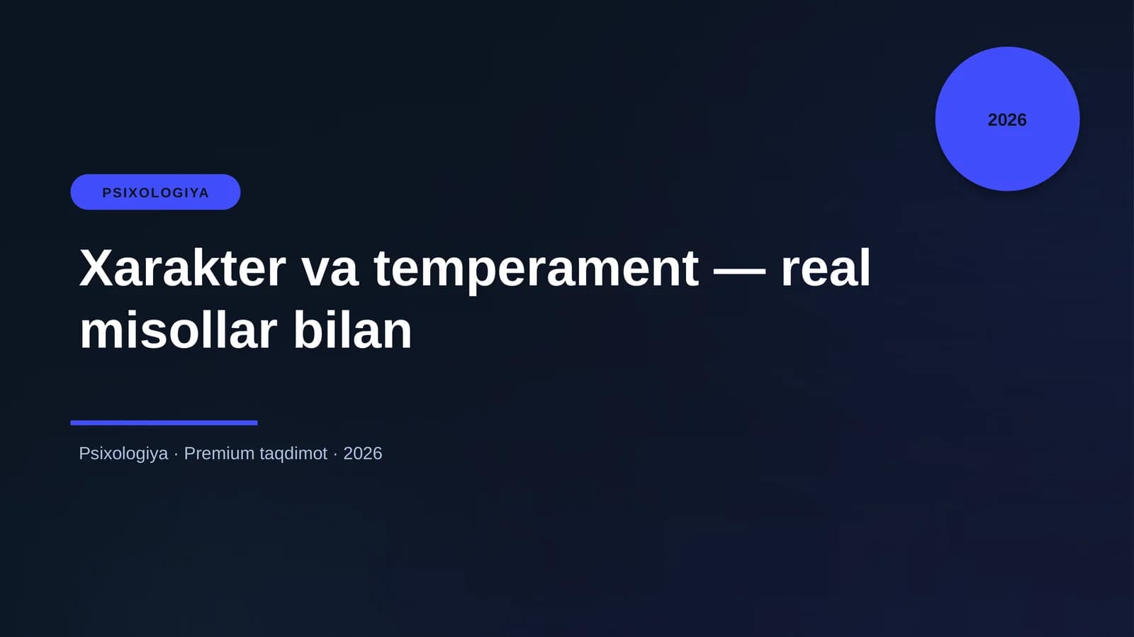 Xarakter va temperament — real misollar bilan