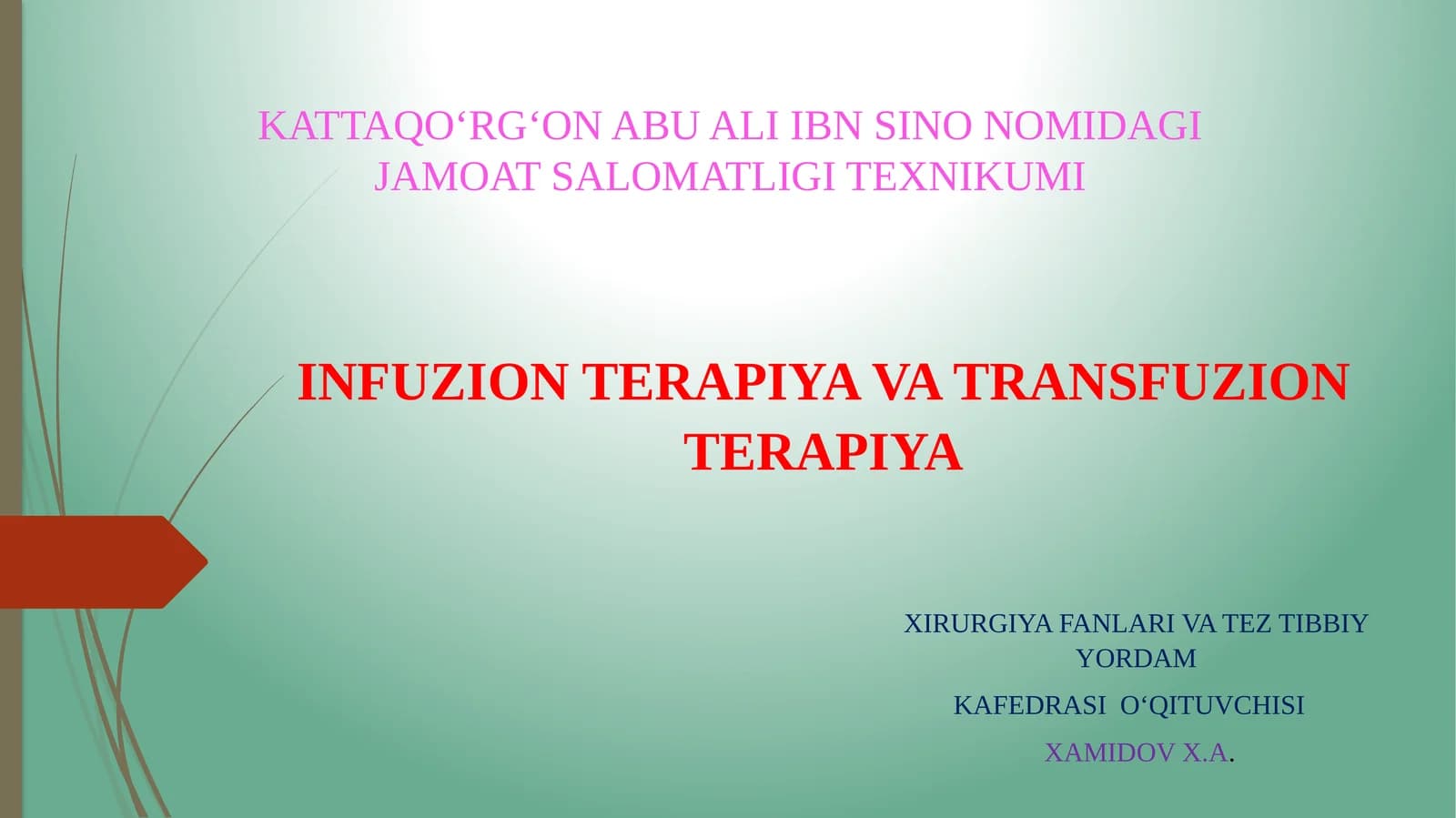 Infuzion Terapiya