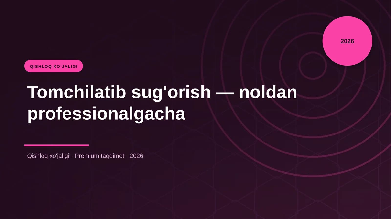 Tomchilatib sug'orish — noldan professionalgacha
