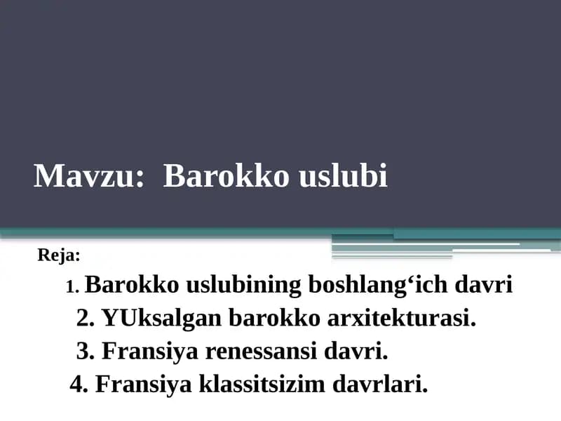 Barokko uslubi