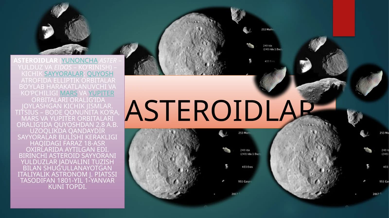 ASTEROIDLAR
