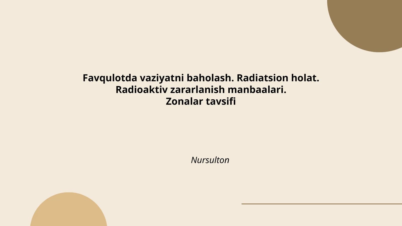 Favqulodda vaziyatni baholash