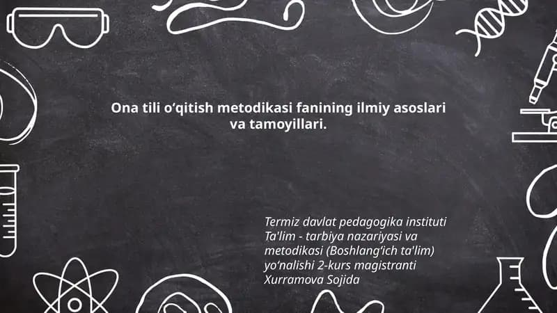 Ona tili oʻqitish metodikasi