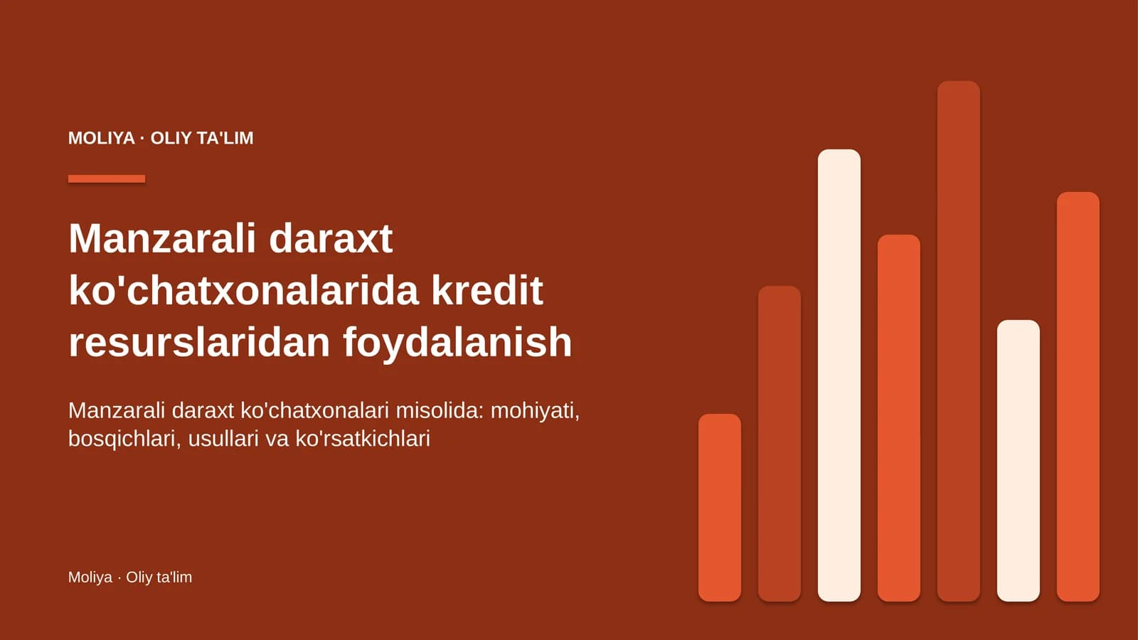 manzarali daraxt ko'chatxonalarida kredit resurslaridan foydalanish 4367