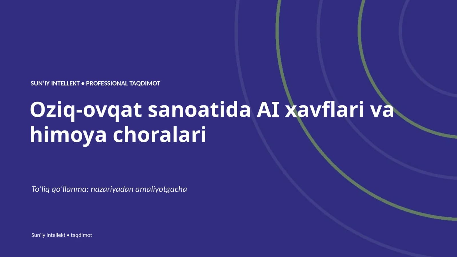 SUNʼIY INTELLEKT • PROFESSIONAL TAQDIMOT