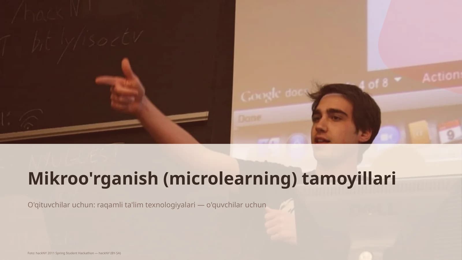 Mikroo'rganish (microlearning) tamoyillari