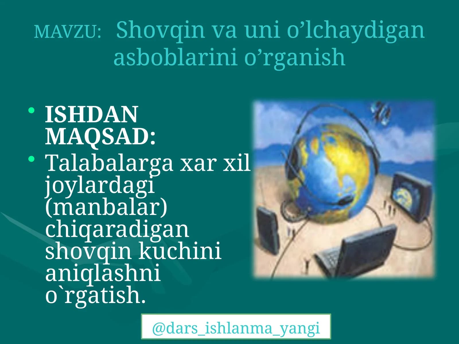 Shovqin kuchini aniqlash