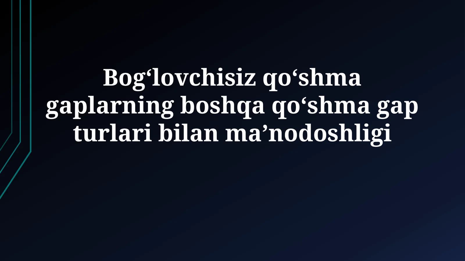 Semantik Tenglikning Mezonlari