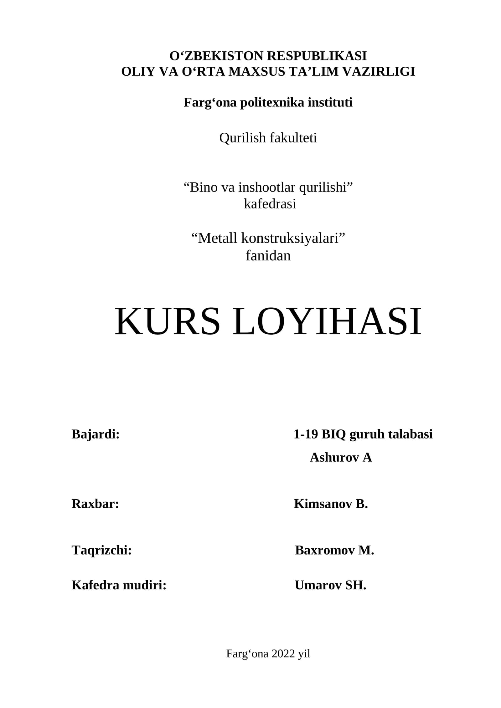 Metall konstruksiyalari