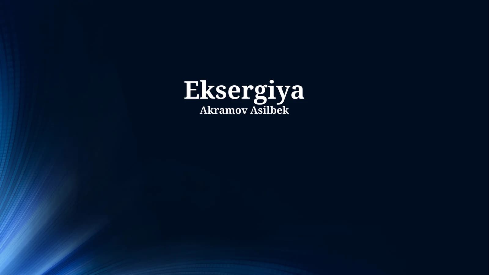 Eksergiya