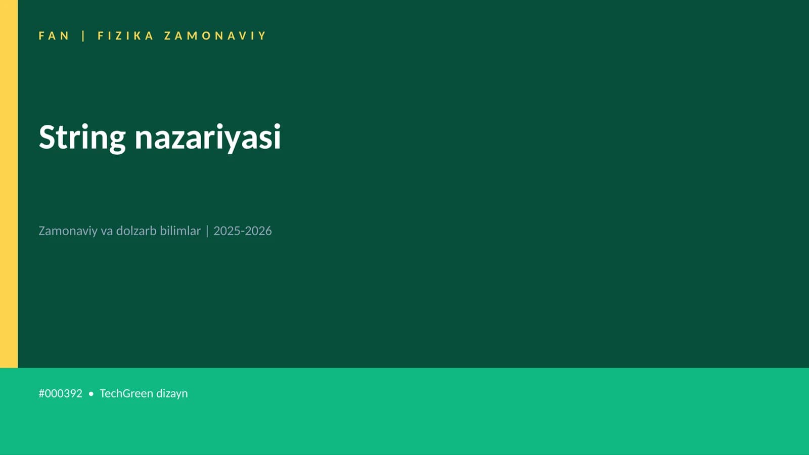 String nazariyasi