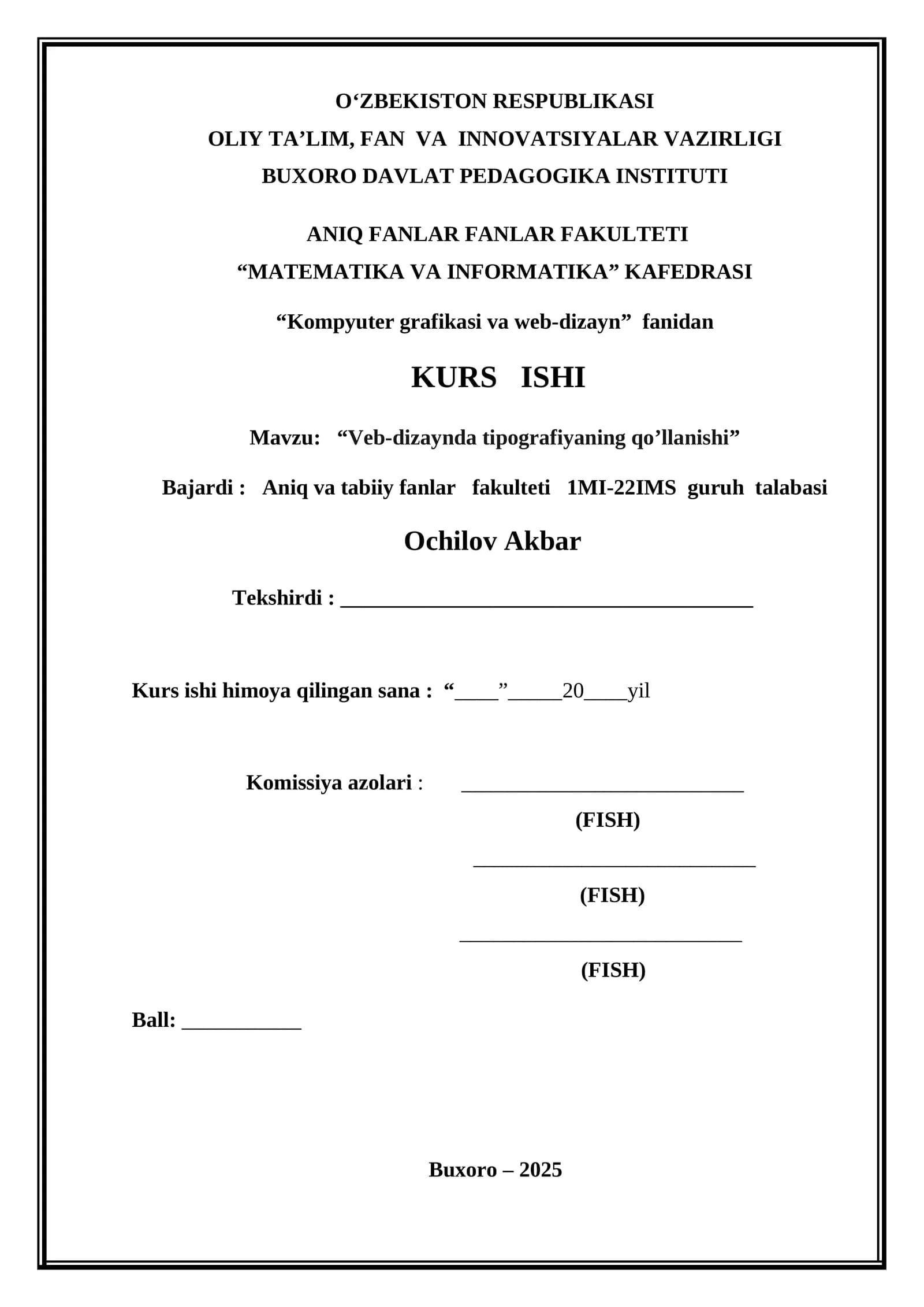 Veb-dizaynda tipografiyaning qo’llanishi