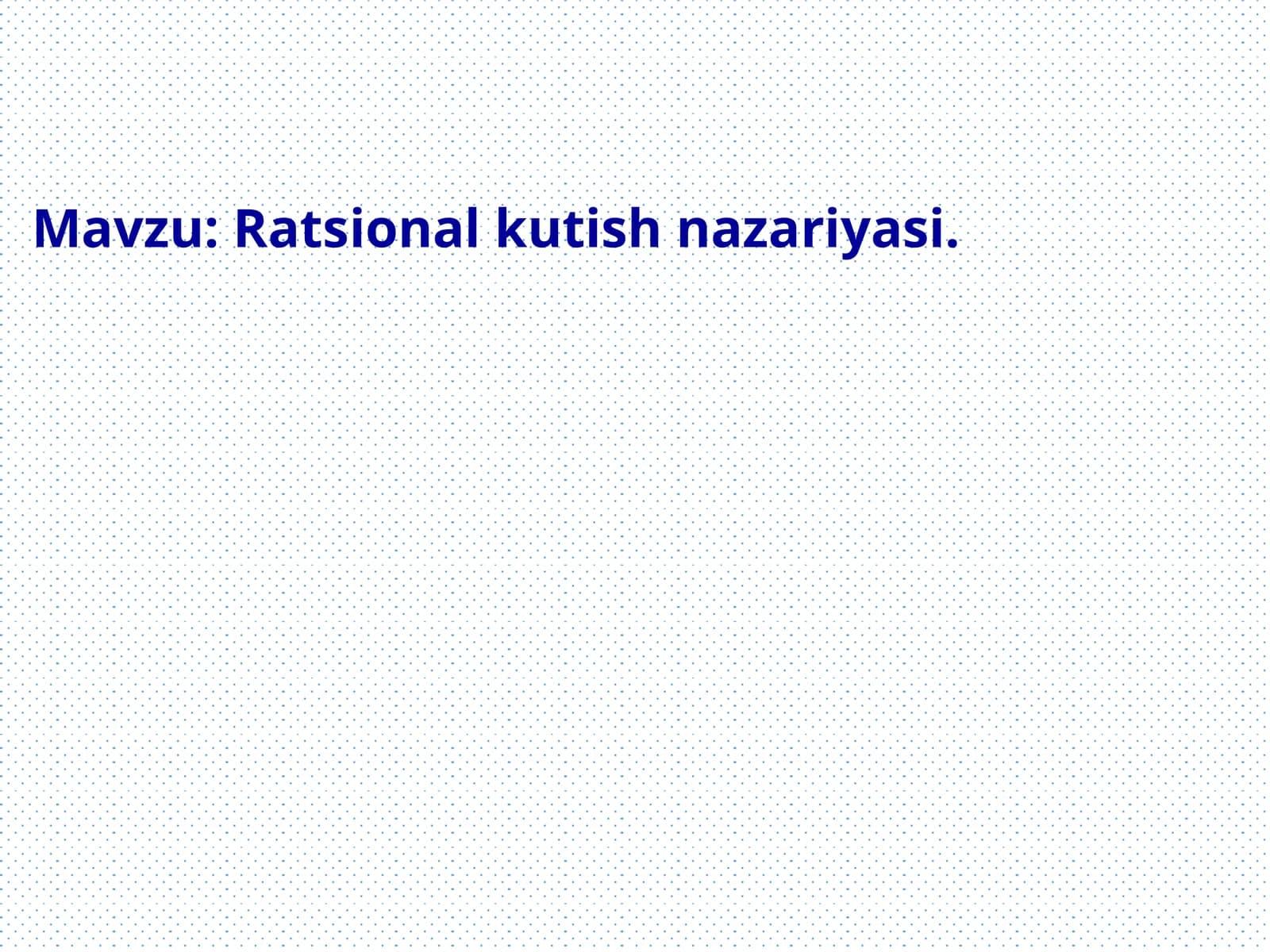 Ratsionalkutishnazariyasi