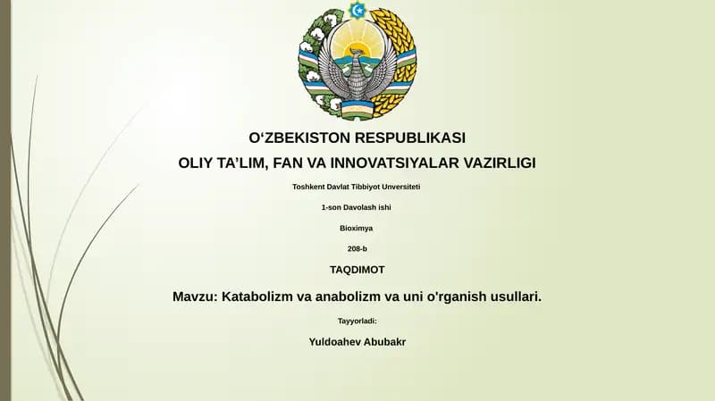 Davolash ishi