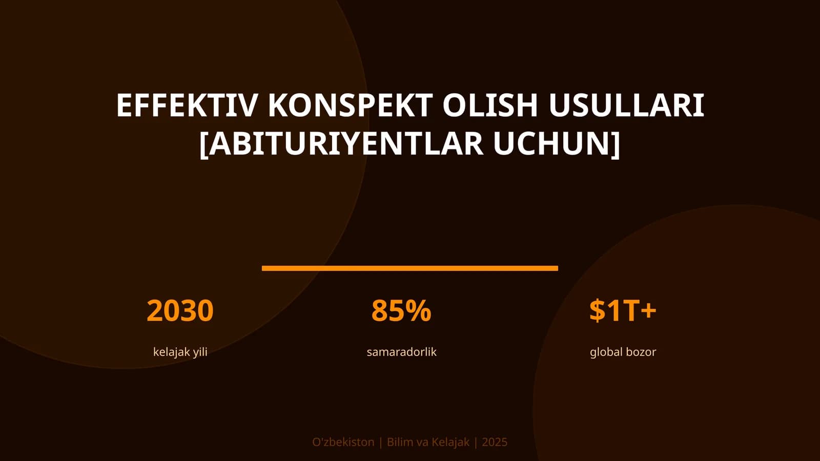 Effektiv konspekt olish usullari [abituriyentlar uchun]